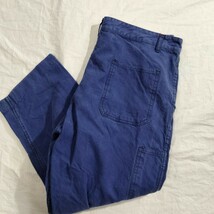 euro work pant ユーロ コットン ツイル ブルー blue パンツ ボタンフライ ユーロワーク vintage 52 38x27 fade 色落ち_画像7