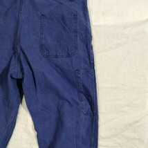 euro work pant ユーロ コットン ツイル ブルー blue パンツ ボタンフライ ユーロワーク vintage 52 38x27 fade 色落ち_画像8