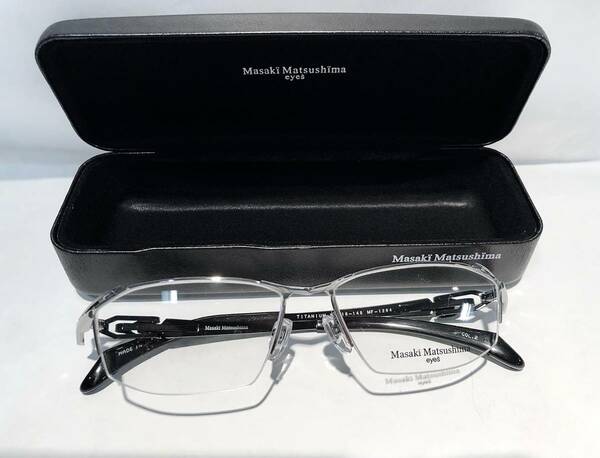 新品！送料無料！★Masaki Matsushima マサキマツシマ MF-1264★カラー2 ライトグレー/ブラック メガネ 眼鏡
