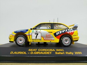 ■Altayaアルタヤ　イクソ社製 1/43 SEA コルドバWRC D.AURIOL - D.GIRAUDET Safari Rally 2000 サファリラリーミニカー