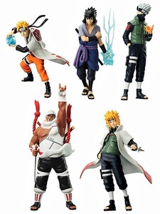 岸本斉史 完全監修 NARUTO ナルト疾風伝 うずまき絢爛絵巻…ノーマル5種 (うちはサスケ/はたけカカシ/波風ミナト/キラービー…フィギュア)