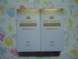 DHC　サンカット パーフェクト ミルク　2個セット　日やけ止め乳液　顔 ボディ 全身用　SPF50＋　新品　化粧下地　クーポン ポイント