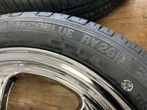 §メッキ!WEDS グラフト5S 15X4.5J+45 100-4H 未使用 エコブルー 165/55R15(165/55-15)新品付 夏 軽 N-BOX/タント/スペーシア/ワゴンR 等_画像8