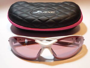 37486 AXE/アックス スポーツサングラス AS-375R CWT UV-400カットレンズ ケース付き