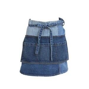  patchwork Denim Garcon Short Cafe apron 