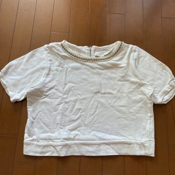 マーキュリーデュオ トップス Tシャツ ビジュー カットソー 半袖