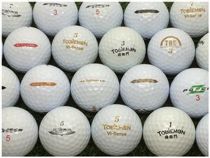 送料無料 ワークスゴルフ WORKS GOLF TOBiEMON シリーズ混合 ホワイト S級 ロストボール 中古 ゴルフボール 30球セット