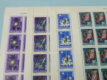 23　P　ポーランド切手№24　1964年　SC#1291-97・#B8の内　宇宙　20面シート　9種完　未使用NH・VF　耳紙部分折スジ有_画像2
