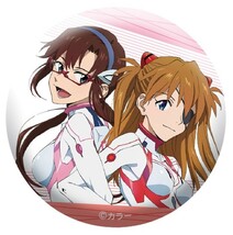 新世紀エヴァンゲリオン ストア オリジナル 缶バッジ アスカ＆マリ(白プラグスーツ・腕組) EVANGELION STORE エヴァストア マルイ 限定_画像1