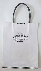 ■ENJOY TODAY 英字 ショップ袋1枚 紙袋 手提げ袋 ショッパー 小さいサイズ コレクション 約/縦23cm×横18cm×マチ8cm