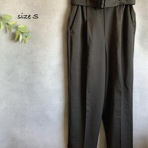 FELISSIMO 黒パンツ ベルト付