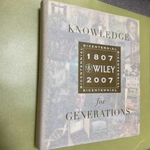 ◎洋書　Knowledge for Generations: Wiley and the Global Publishing Industry, 1807 - 2007_画像1