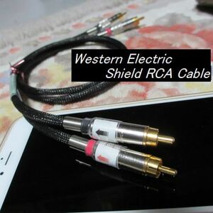 #WE[ Western single line. highest peak person direction . have WE original line material Shield Version ] length 1.25m RCA cable Western Electric Nassau AT-7241