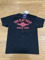 THE FLAT HEAD FN-THC-202 S/S TEE FLYING WHEEL BLK 38