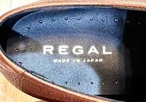 【未使用】REGAL リーガル◆24.5cm◆日本製◆プレーントゥ ダービーシューズ 革靴 シボ革 ビジネスシューズ ドレスシューズ レザー メンズ_画像10