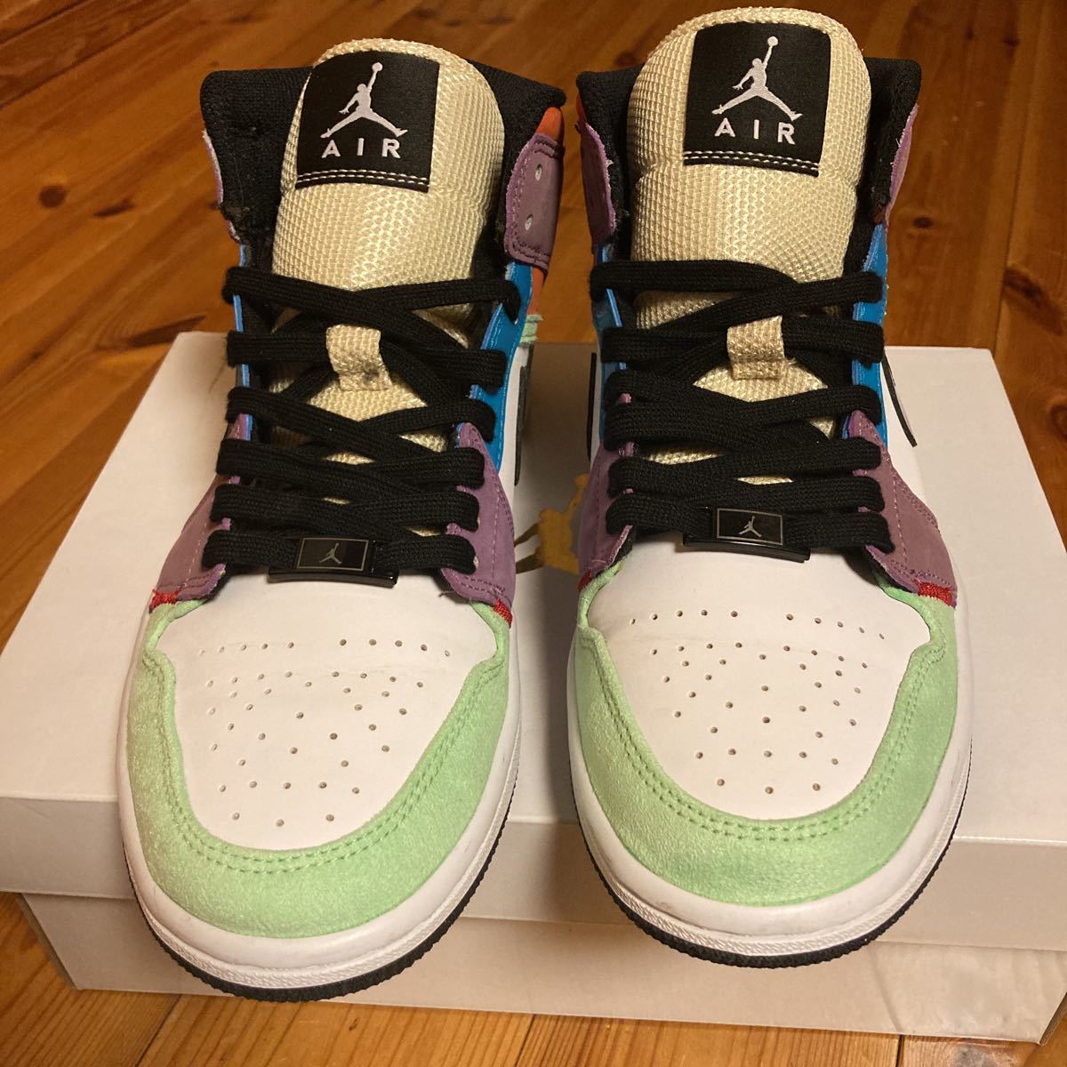 NIKE WMNS AIR JORDAN 1 MID SE 24.5cm multi color 美品 | JChere雅虎