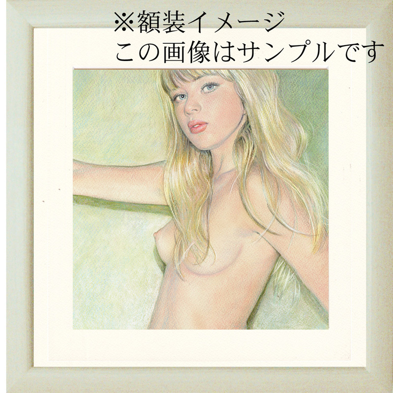 This is an exhibition by Goro Ishikawa himself!Pastel beautiful woman print Print of Fantasy Polonaise in A-flat major, artwork, painting, pastel painting, crayon drawing