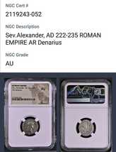 古代 ローマ帝国 セウェルス アレクサンデル帝 AD 222-235年 AR デナリウス 銀貨 シルバー NGC AU 準未使用 アンティーク コイン 西洋 古銭_画像10