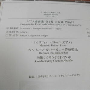 【CD】ポリーニ 、アバド / ベルリンpo ブラームス / ピアノ協奏曲 第1番 (DGG 1997 ライブ) の画像2