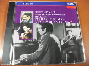 【特価 CD】パールマン & アシュケナージ ベートーヴェン / ヴァイオリン・ソナタ 第1番 、第2番 、第3番 (Decca 1973/1975)　