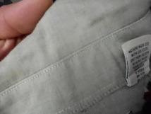 LLBean 刺繍 ワーク ボタンダウンシャツ XL 緑灰系 ビッグサイズ_画像7