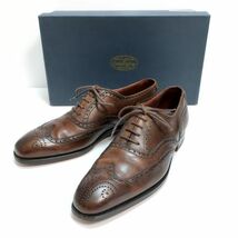 極美品 クロケットアンドジョーンズ CROCKETT&JONES レザーシューズ/紳士靴/CLIFFORD ダークブラウン 5ハーフD（4914)_画像10