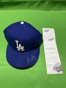 MLBdoja-s Ishii one .#17 actual use with autograph cap hat New Era certificate attaching 