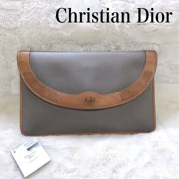 【美品】Christian Dior オールド セカンドバッグ クラッチバッグ クリスチャンディオール レザー ヴィンテージ