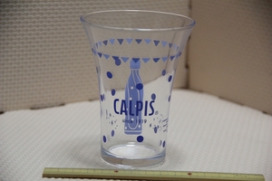 ガラス製 水玉 カルピス グラス 未使用 検索 朝顔型 アサガオ 朝顔 コップ CALPIS