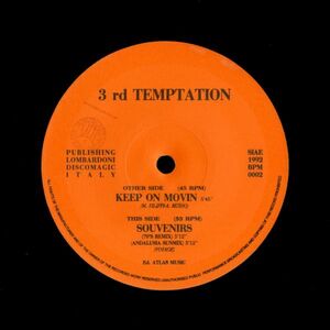 試聴 3rd Temptation - Keep On Movin [12inch] BPM Records ITA 1992 House