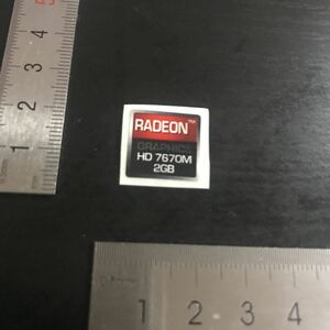 RADEON Gpraphics HD 7670M 2GBパソコンエンブレムロゴコレクションステッカー@2637