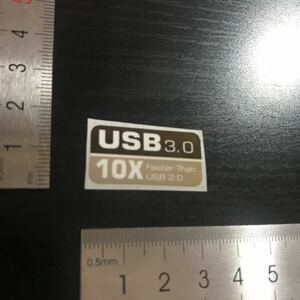 USB3.0 10x faster than 2.0パソコンエンブレムステッカーシール@2625