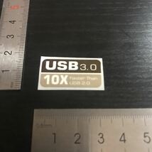 USB3.0 10x faster than 2.0パソコンエンブレムステッカーシール@2625_画像2