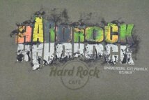 HARD ROCK CAFE UNIVERSAL CITYWALK OSAKA ロゴ Tシャツ sizeM 緑 カーキ ハードロックカフェ アメカジ 日本 古着 大阪_画像3