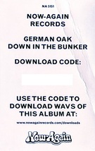 German Oak - Down In The Bunker 1,000枚限定ダウンロード・コード付再発リマスター二枚組アナログ・レコード_画像9
