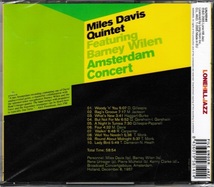 Miles Davis マイルス・デイビス Quintet Featuring Barney Wilen バルネ・ウィラン - Amsterdam Concert 再発20bitリマスターMonoCD_画像2