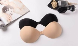 バストアップブラ 約３ｃｍ 激盛り 肩紐なし 育乳ブラ 貧乳 3サイズ ベージュ Aカップ