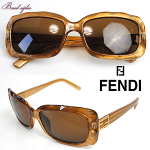 Fendi ■ Zukka Hardware Sunglasses Vintage FS5142 коричневые винтажные солнцезащитные очки Fendi