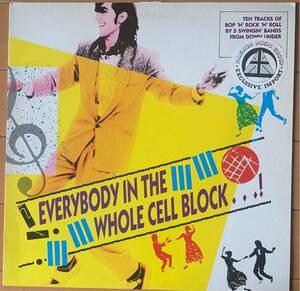 LP、ロカビリー、Everybody In The Whole Cell Block...! V.A. ネオロカ、Australian Rockabilly 、1985年、Hybrid Records