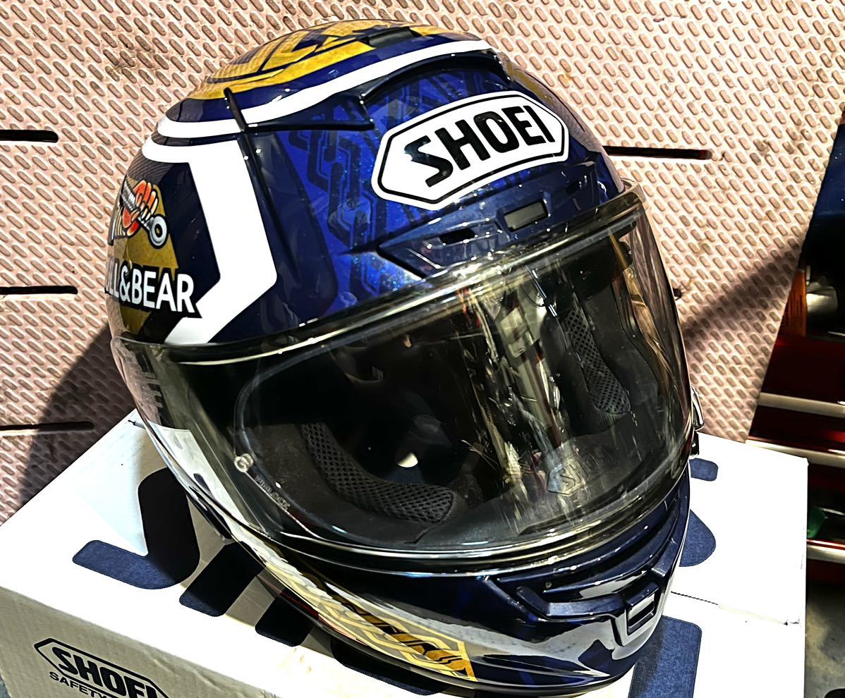 NEW ほとんど未使用人気SHOEI X-Fourteen MARQUEZ5ビーコム付き