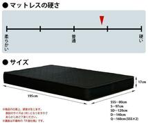 3Dメッシュ　ポケットコイルマットレス　ブラック　セミダブル　高級感・重厚感_画像10