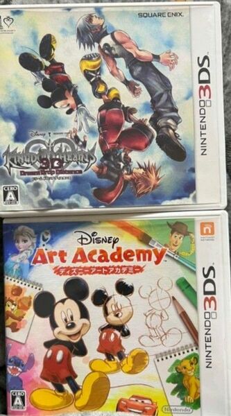 3DS　キングダムハーツ3Dドリームドロップディスタンス+ディズニーアートアカデミー動作確認済み送料