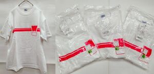 おまけ付き 体育着 Sサイズ 白x赤 3枚組 Tシャツ 体操着 アシックス 学校 半袖 高校 中学校 運動 刺繍 ネーム加工 部屋着 コスプレ 西