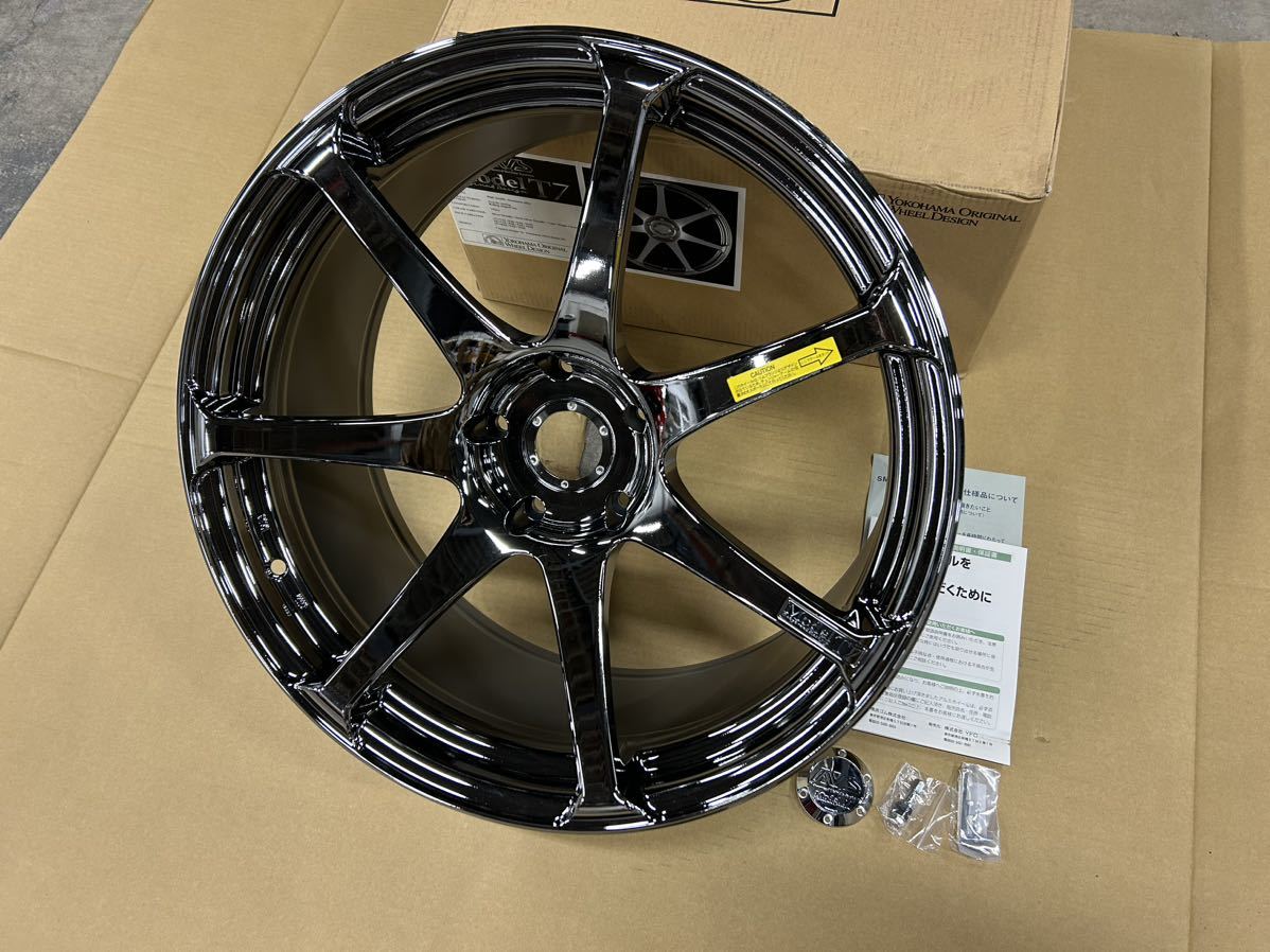 配送日指定可 ヨコハマAVSモデルT7 114.37.5Jブラッククローム 専用