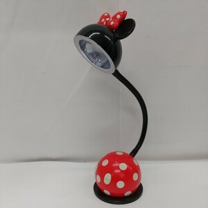 129　中古　ミニーちゃん　デスクランプ 電気スタンド　LED　高さ39ｃｍ　幅12ｃｍ　ディズニー　動作確認済　Disney　グッズ