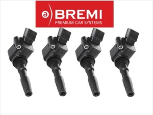 4本セット 新品 BREMI VW ポロ 6R型 AW型 1.0TSI 1.2TSI 1.4L イグニッションコイル 04E905110E 04E905110K 04E905110M 04E905110P