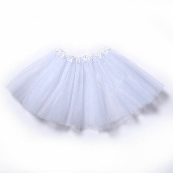 パニエ 白 チュチュ キッズ子供女の子ドレスの下にチュールホワイトフリーパニエ ボリューム チュールスカート