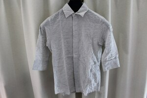 エイチワイエム hym メンズロールアップ5分袖シャツ XSサイズ(44) 日本製 新品