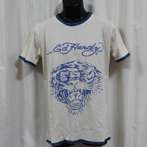 エドハーディー ed hardy メンズ半袖Tシャツ M02SPR091 ブルー Mサイズ TIGER 新品 タイガー