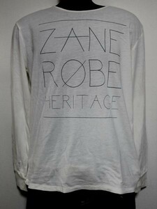 ゼインローブ ZANEROBE メンズ長袖Tシャツ 124-INJ-LS ホワイト Mサイズ 新品 ロンティー